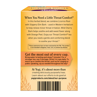 Yogi Tea Herbal Tea, Throat Comfort, Caffeine Free