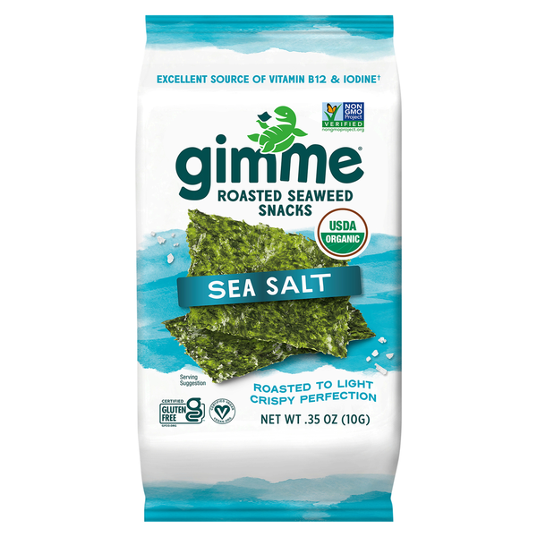 gimMe Seaweed Snacks, Roasted, Organic, Sea Salt  DestGlow