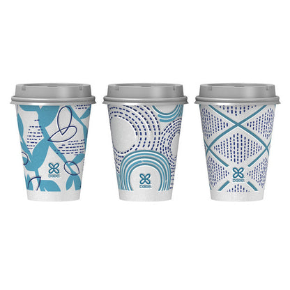 DIXIE Paper Coffee Cups &amp; Lids, 12oz Disposable Hot Cups (Variety Pack)