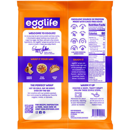 egglife southwest, egg white wraps