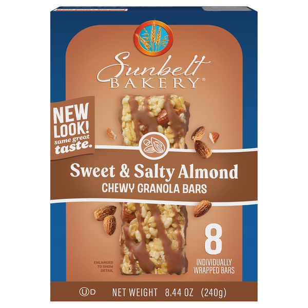 Sunbelt Bakery Chewy Sweet &amp; Salty Almond Granola Bars  DestGlow