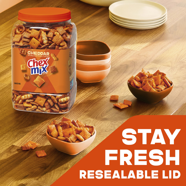 Chex Mix Cheddar Snack Mix Tub  DestGlow