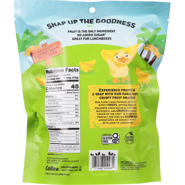 Harvest Snaps Bananas, Crispy, Kids  DestGlow