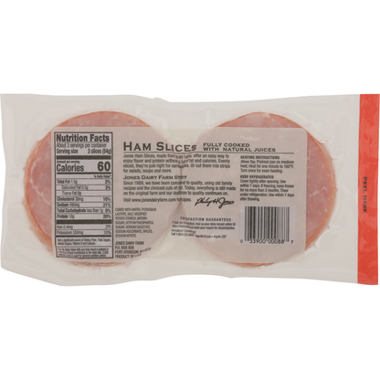 Jones Dairy Farm Breakfast Ham Slices, Hickory Smoked