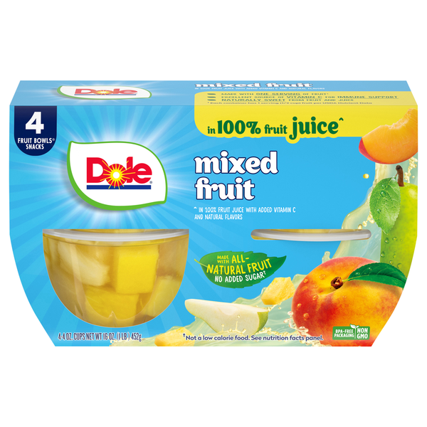 Dole Mixed Fruit, in 100% Fruit Juice  DestGlow