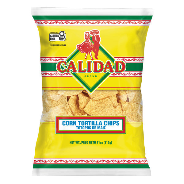 Calidad Yellow Corn Tortilla Chips, 11 Ounce Bag  DestGlow