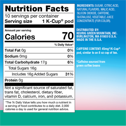 The Original Donut Shop Beverage Mix, Strawberry Acai, Iced Refreshers, K-Cup Pods