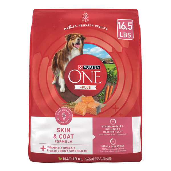 Purina ONE Natural, Sensitive Stomach Dry Dog Food, +Plus Skin &amp; Coat Formula  DestGlow