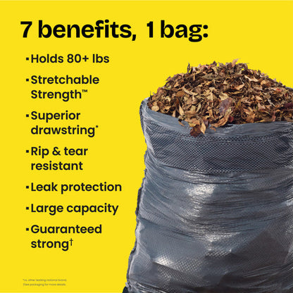 Glad ForceFlex Heavy Duty Large Drawstring Trash Bags, Hold 80+ Pounds, 30 Gallon