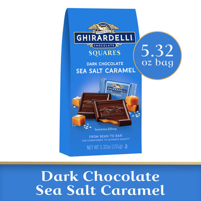 Ghirardelli Dark Chocolate Sea Salt Caramel Squares