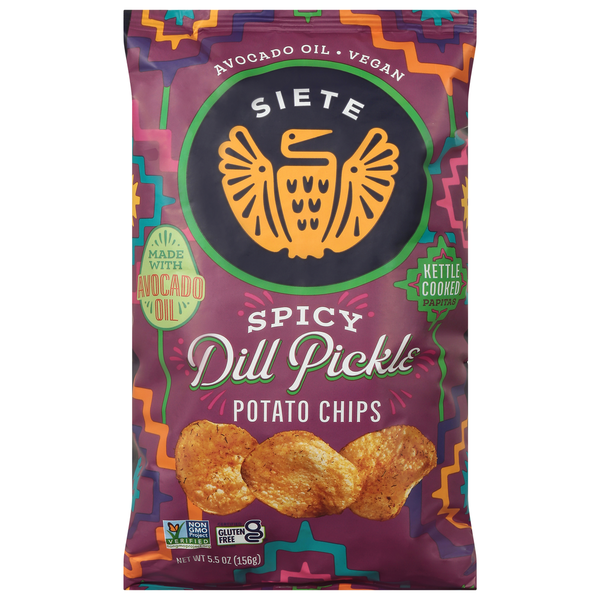 Siete Spicy Dill Pickle Potato Chips  DestGlow