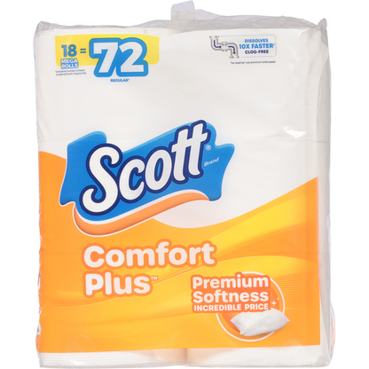 Scott Comfort Plus One-Ply Unscented Mega Rolls Bathroom Tissue  DestGlow