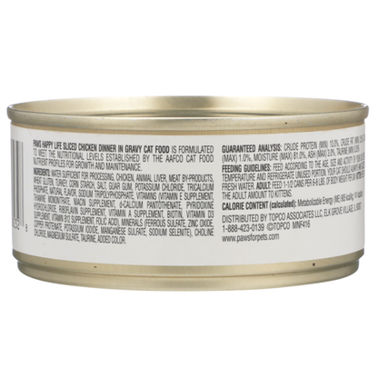 Paws Happy Life Chicken Dinner In Gravy Sliced Cat Food