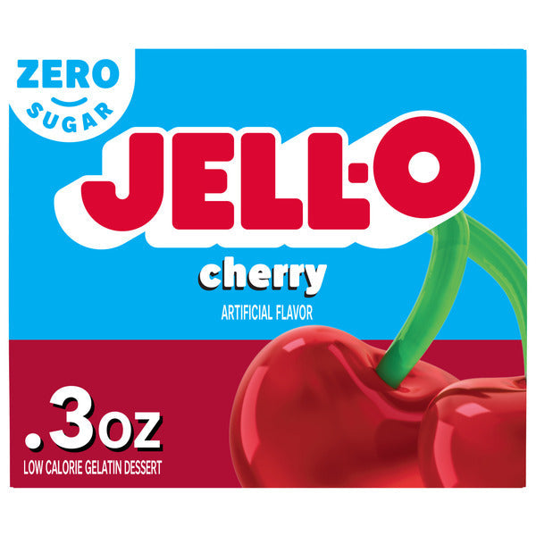 Jell-O Zero Sugar Cherry Flavor Gelatin  DestGlow