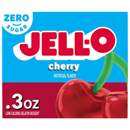 Jell-O Zero Sugar Cherry Flavor Gelatin  DestGlow