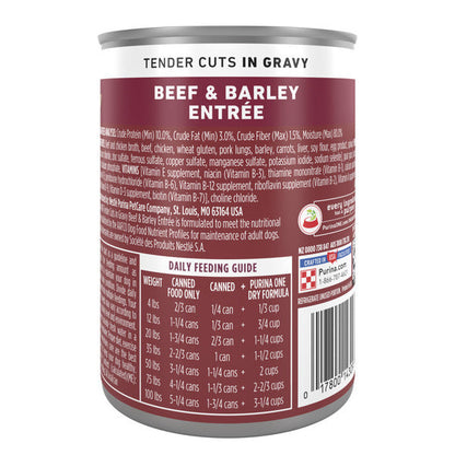 Purina ONE Tender Cuts in Gravy Beef and Barley Entree in Wet Dog Food Gravy