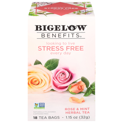 Bigelow Benefits Stress Free Rose &amp; Mint Herbal Tea