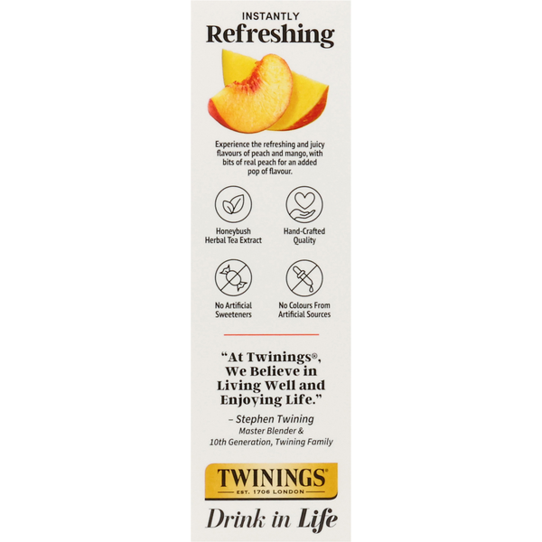 Twinings Refreshers Instant Beverage Peach Mango Herbal Tea  DestGlow