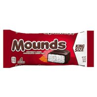 MOUNDS Coconut and Dark Chocolatey King Size, Candy Bars, 3.5 oz (4 Pieces)  DestGlow