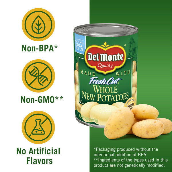 Del Monte FRESH CUT Whole New Canned Potatoes, Canned Vegetables  DestGlow