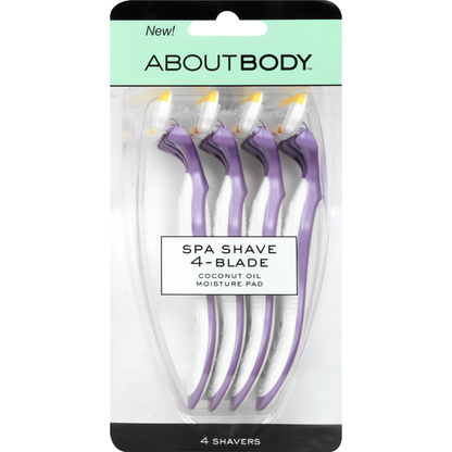 About Body Spa Shave, 4-Blade