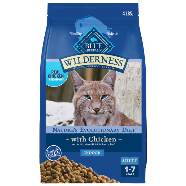 Blue Buffalo Wilderness High Protein, Natural Adult Indoor Dry Cat Food, Chicken