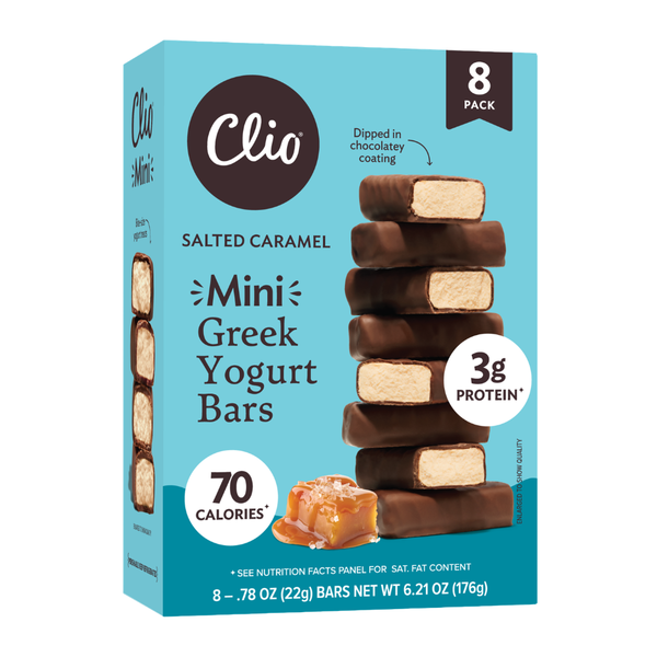 Clio Salted Caramel Greek Yogurt Mini Bars  DestGlow