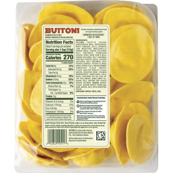 Buitoni Spinach &amp; Ricotta Ravioli Family Size