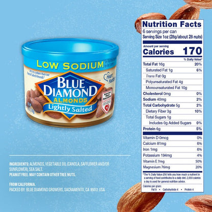 Blue Diamond Lightly Salted Low Sodium Almonds