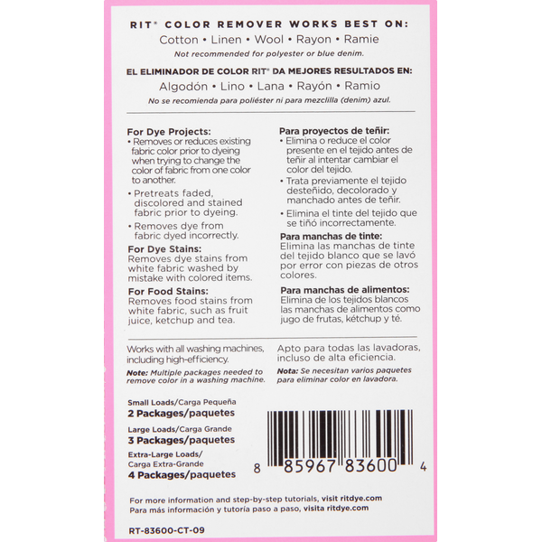 Rit Laundry Treatment &amp; Dyeing Aid, Color Remover  DestGlow