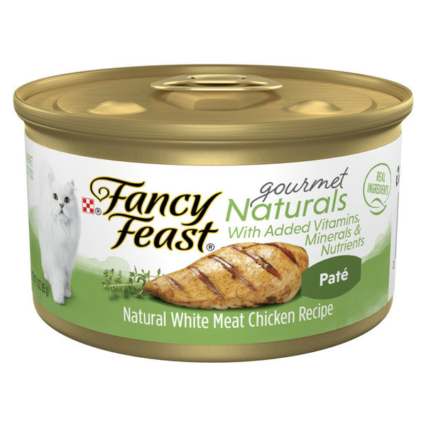 Purina Fancy Feast Grain Free Wet Cat Food Pate Gourmet Naturals White Meat Chicken Recipe  DestGlow
