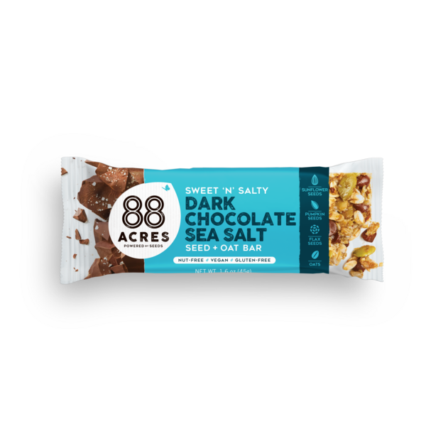 88 ACRES Dark Chocolate Sea Salt ,Seed + Oat Bar  DestGlow