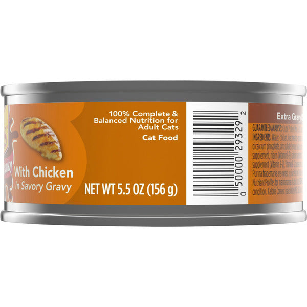 Purina Friskies Gravy Wet Cat Food, Extra Gravy Chunky With Chicken in Savory Gravy