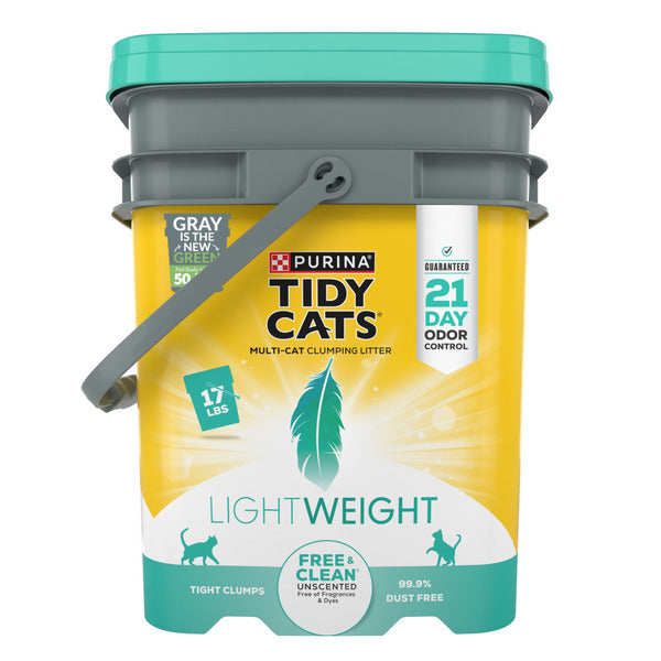 Purina Tidy Cats Low Dust, Clumping Cat Litter, LightWeight Free &amp; Clean Unscented, Multi Cat  DestGlow