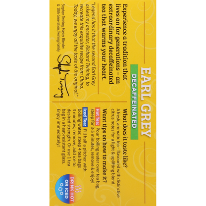 Twinings Earl Grey Black Decaffeinated Tea Bags