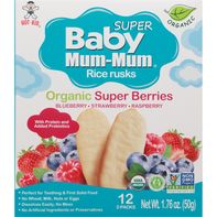 Hot Kid Rice Rusks, Organic, Super Berries️  DestGlow