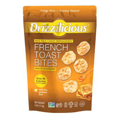 Drizzilicious Mini Rice Cake Bites, French Toast