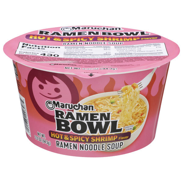 Maruchan Ramen Bowl, Hot &amp; Spicy Shrimp  DestGlow