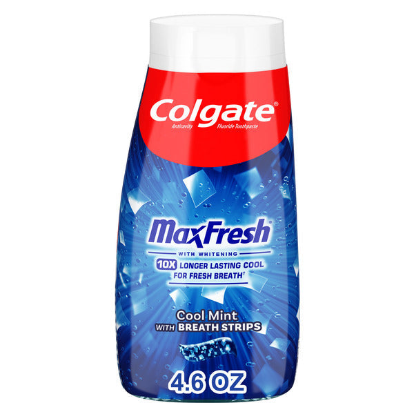 Colgate MaxFresh Whitening Toothpaste with Breath Strips, Cool Mint  DestGlow
