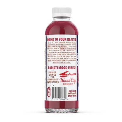 Island City Kombucha Organic Elderberry Wellness Kombucha