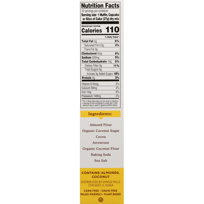 Simple Mills  Almond Flour Baking Mix Chocolate Muffin &amp; Cake