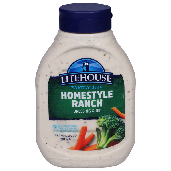 Litehouse Dressing &amp; Dip, Homestyle Ranch, Family Size  DestGlow