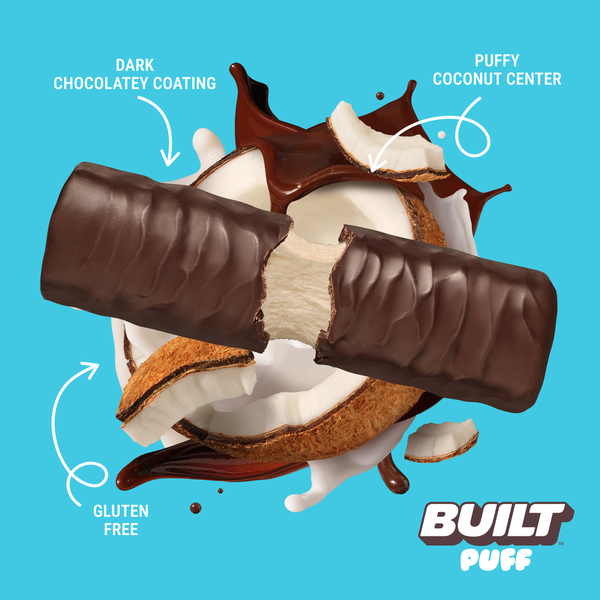 BUILT Collagen Protein Bar, Coconut Marshmallow Puff  DestGlow