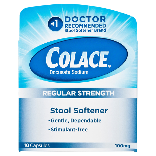 Colace Stool Softener, Regular Strength, 100 mg, Capsules  DestGlow
