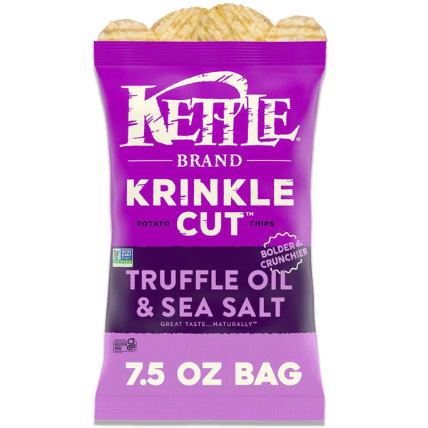 Kettle Brand Krinkle Cut Potato Chips Truffle Oil &amp; Sea Salt  DestGlow
