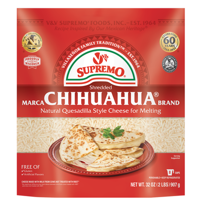 V&amp;V Supremo Shredded Chihuahua Brand Quesadilla Cheese