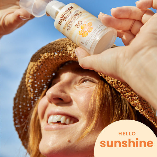 Hawaiian Tropic Weightless Hydration Face Sunscreen Lotion SPF 30  DestGlow