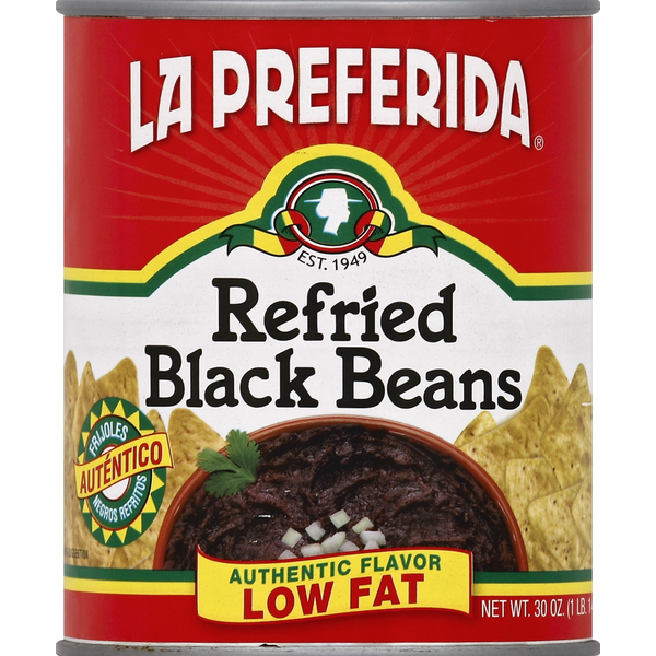 La Preferida Black Beans, Refried, Low Fat  DestGlow