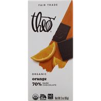 Theo Chocolate Dark Chocolate, Organic, Orange, 70%  DestGlow