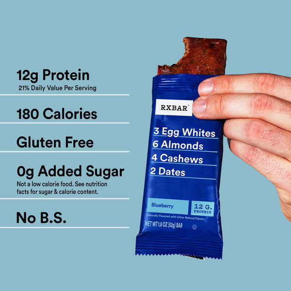RXBAR Blueberry Protein Bars, Protein Snack, 5 Count  DestGlow